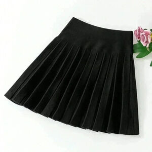 Black Casual Women's Mini Knit Skirt